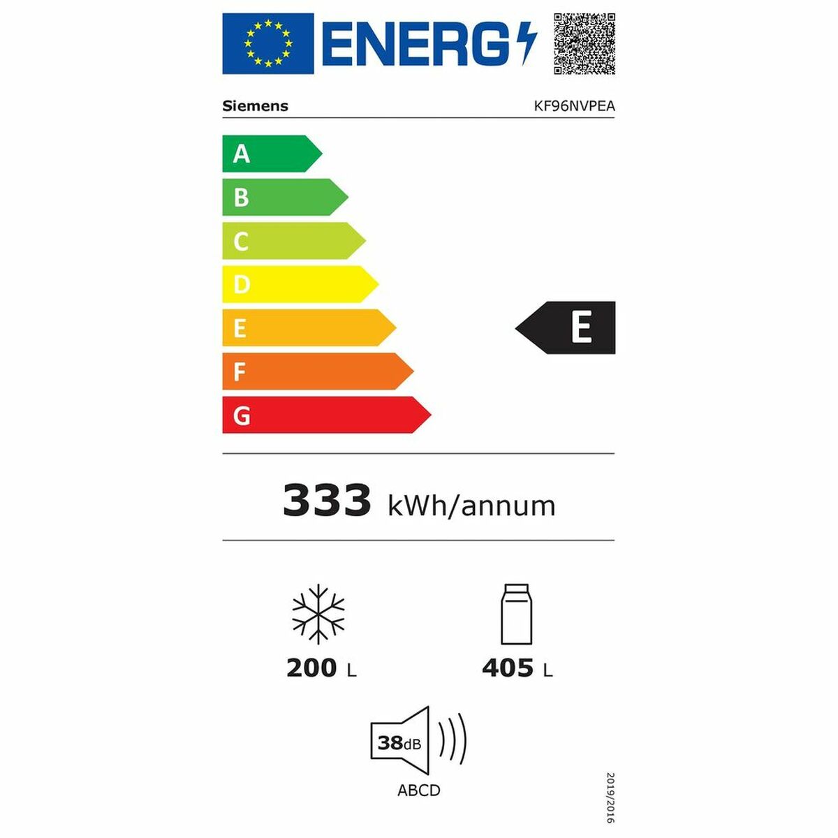 Réfrigérateur américain Siemens AG KF96NVPEA Acier inoxydable (183 x 91 cm)