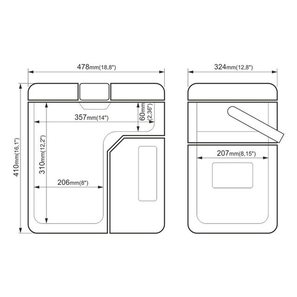 Mini réfrigérateur Yolco ET18 Vert 45 W 17 L