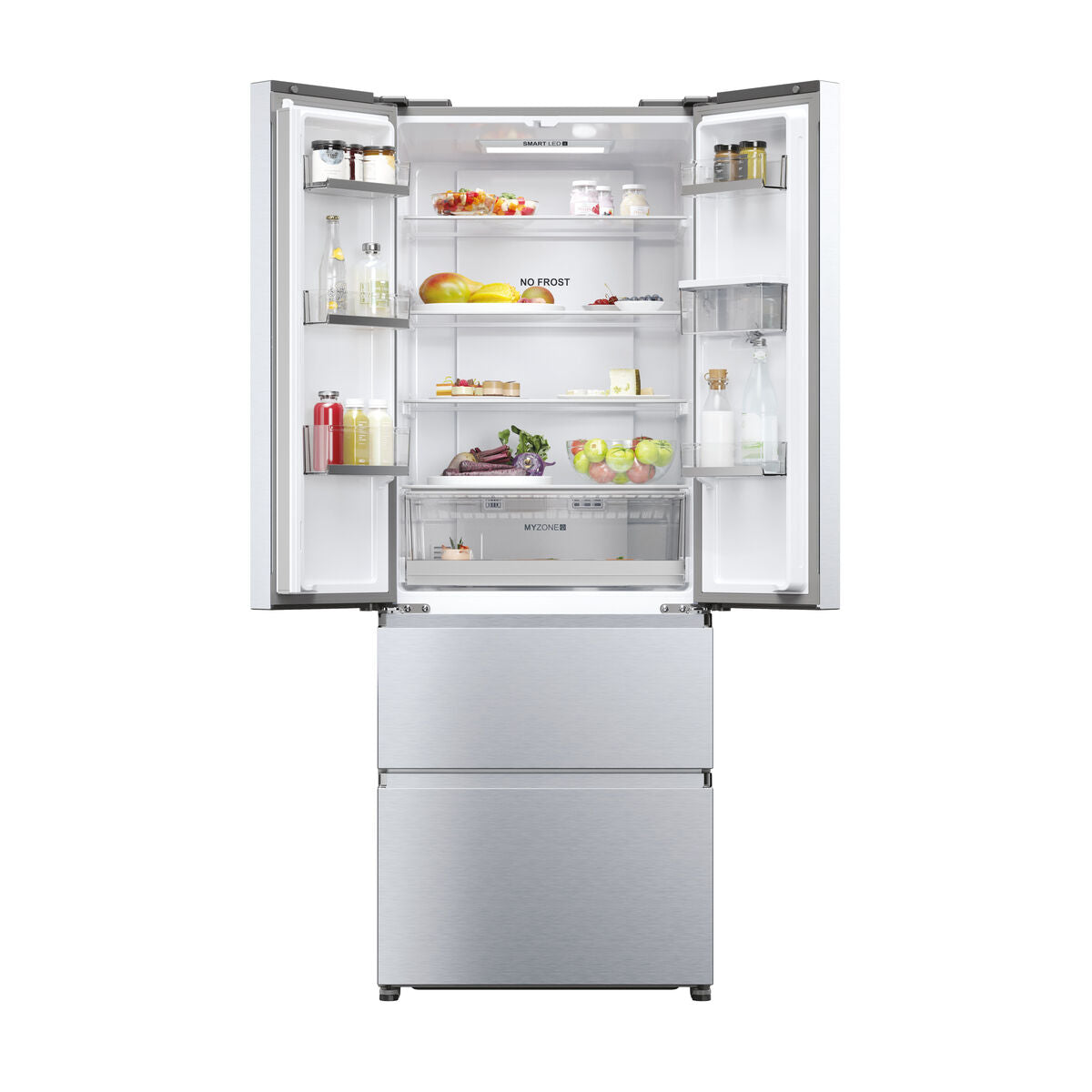 Réfrigérateur Combiné Haier HFR5719EWMG 190 Argenté