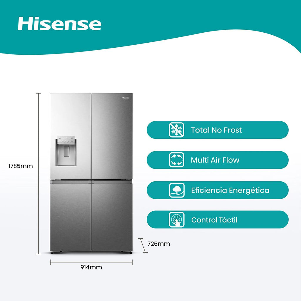 Réfrigérateur Combiné Hisense RQ760N4SASE 179 Acier
