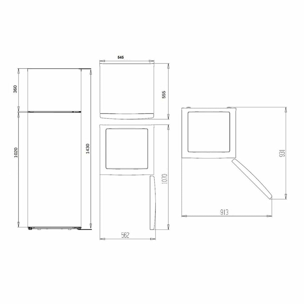 Réfrigérateur Combiné Aspes AF145503E   143 206 L Blanc