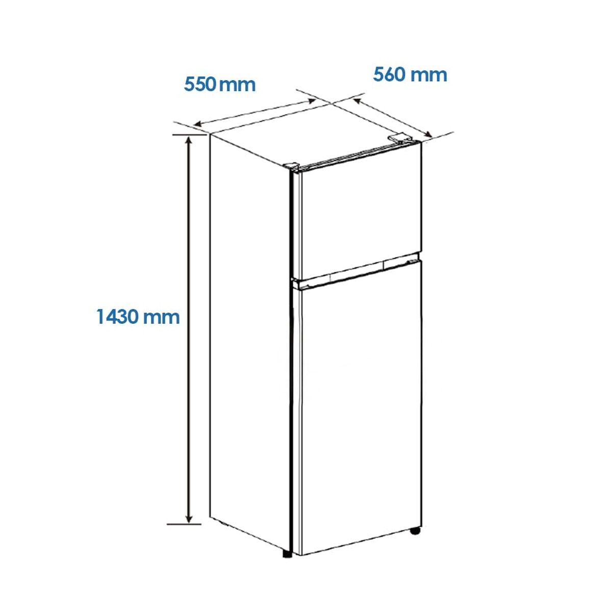 Réfrigérateur Combiné Aspes AF145503EX 143 206 L Acier