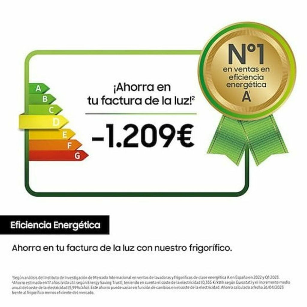 Réfrigérateur Combiné Samsung RB34C602DSA 186 Argenté 344 L
