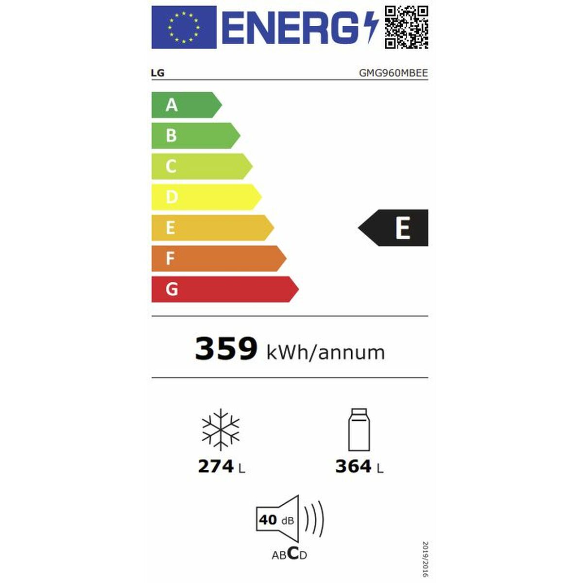 Réfrigérateur américain LG InstaView GMG960MBEE.AMBQEUR 638 L