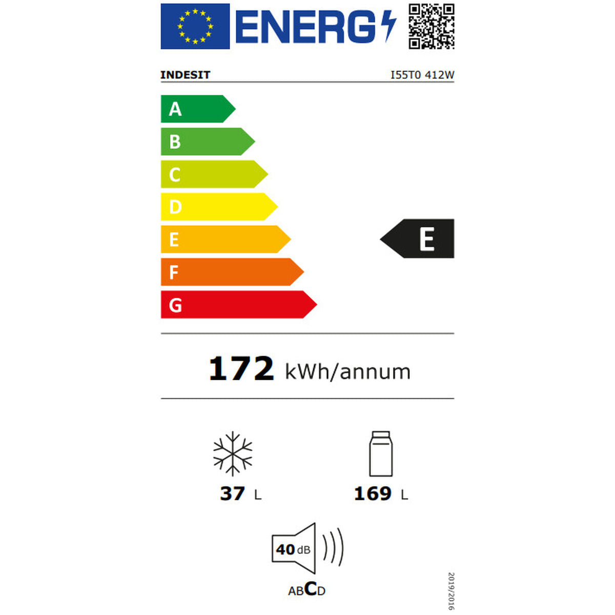 Réfrigérateur Combiné Indesit I55T0412W Blanc 206 L
